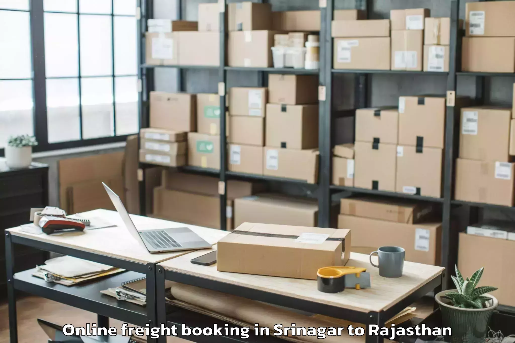 Srinagar to Jhalawar Online Freight Booking Booking